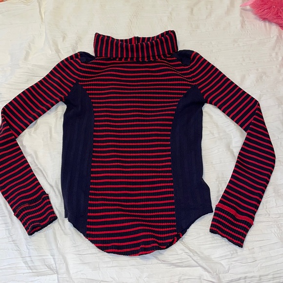 Free People Tops - Free People Long Sleeve Striped Turtle Neck